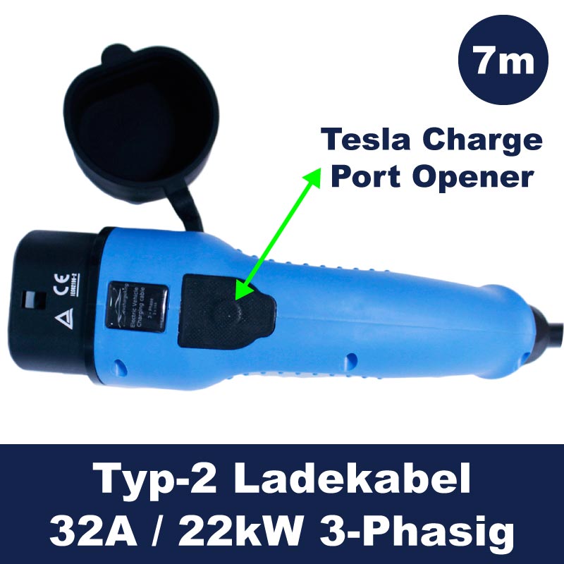 Typ 2 auf Typ 2 32A 7,4kW für Tesla. Ladekabel für Tesla e-auto ab 125,00€