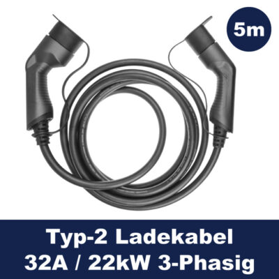 Alternative view of GreenCell Ladekabel Typ2 - 32A - 22kW - 3-Phasig - 5m <br><small>inkl. Transporttasche</small>
