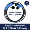 Ladekabel-Tesla-Charge-Port-Opnener-32A-22kW - 10m Kabellänge