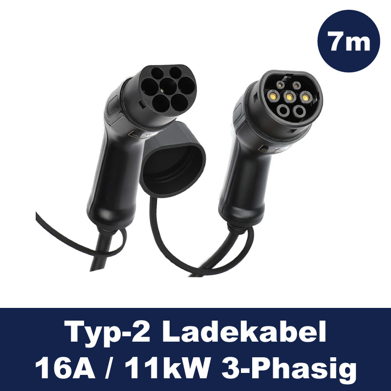 Typ 2 auf Typ 2 Ladekabel für Ladesäule / Wallbox 1 Phasig 16A. Typ 2  Stecker Elektro-Autoladekabel, kaufen bei 114,90€