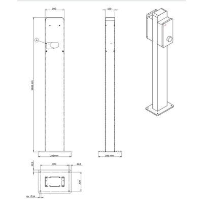 ABB-Terra-Wallbox-Stele-Standfuss-2-fach-masse