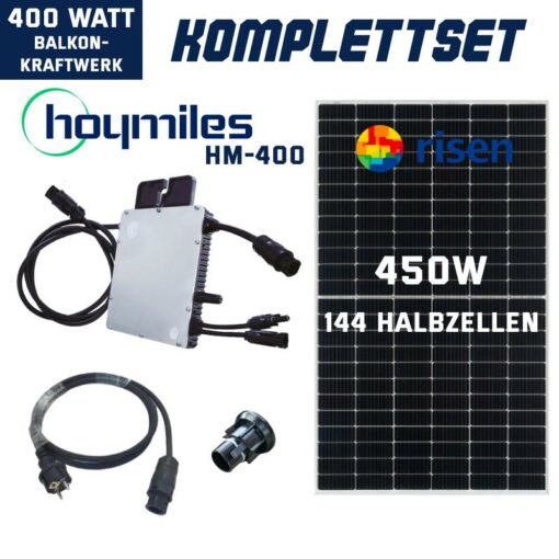 Balkonkraftwerk-400W-450W-Hoymiles-Risen-Solar