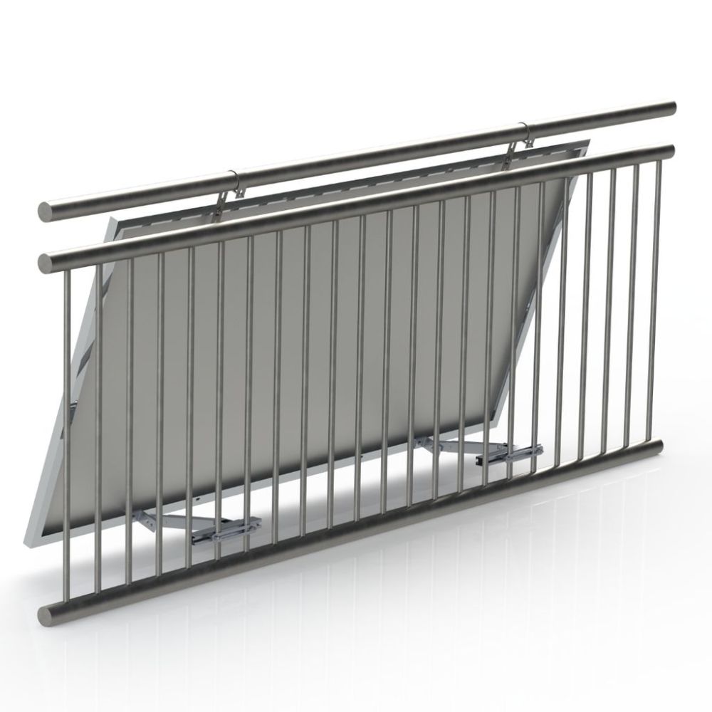Balkon Halterung für Solarmodule Befestigung für Balkonkraftwerk -  verstellbar bis 30° Neigung »