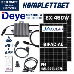 Balkonkraftwerk-800W-920W-Deye-JA-Solar-Bifacial
