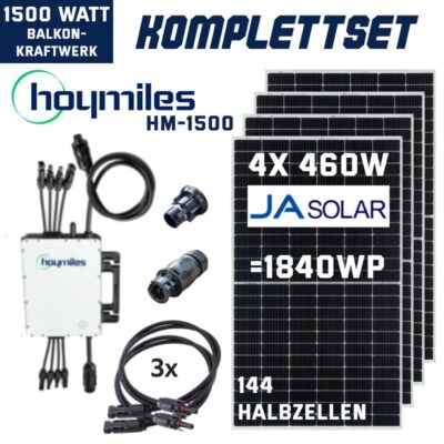Balkonkraftwerk-1500W-1840WP-Hoymiles-Ja-Solar-SF