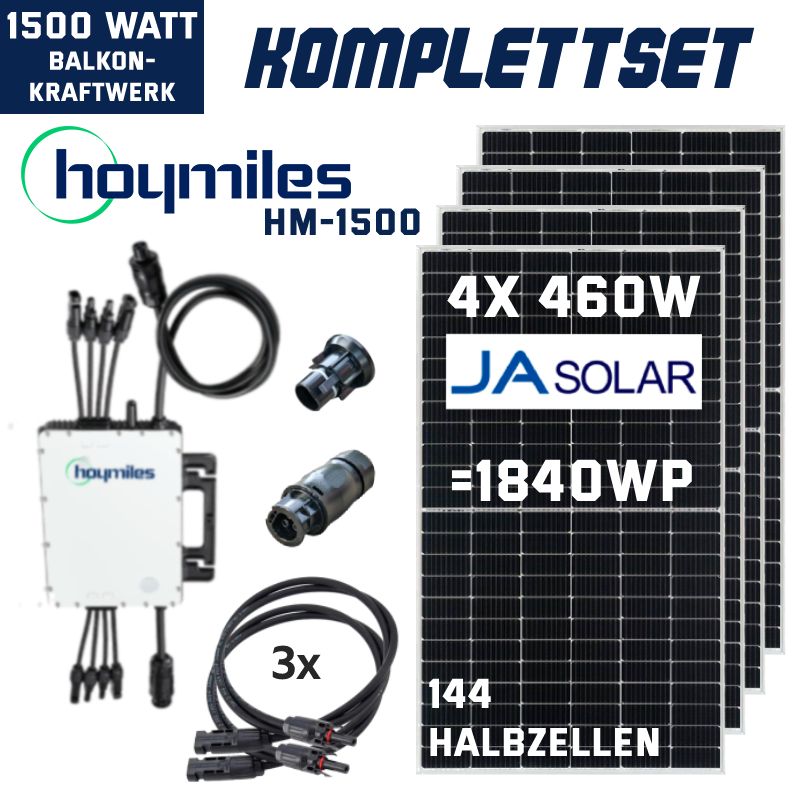 Hoymiles HM 1500 Wechselrichter f. Balkonkraftwerk 1500W