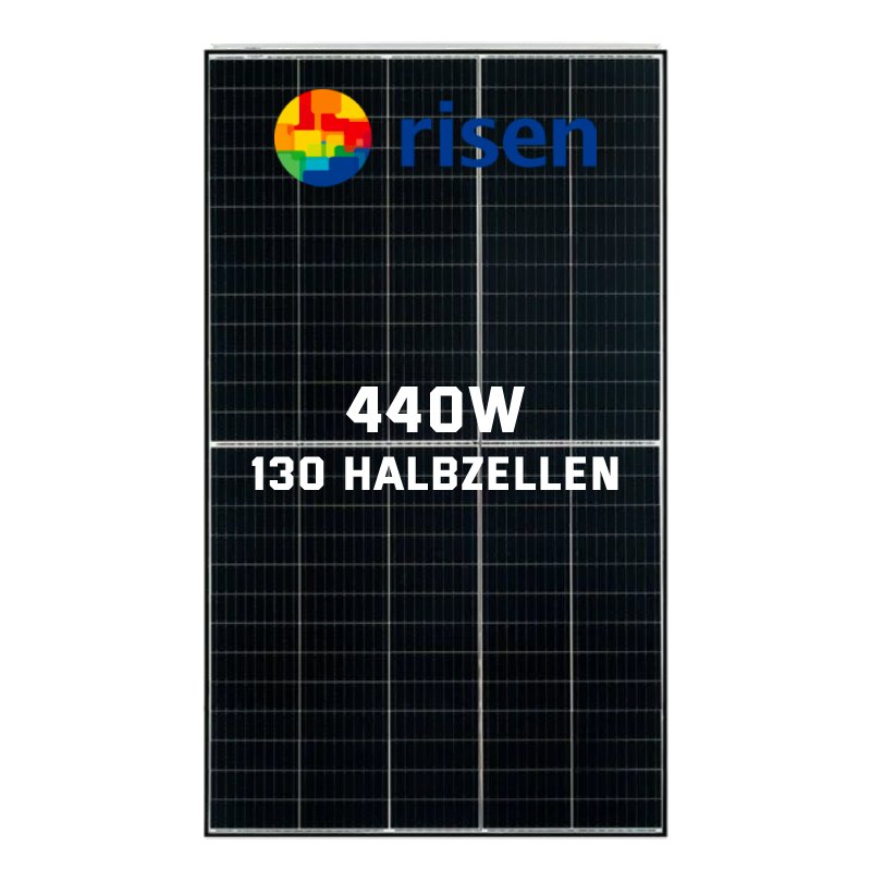 Balkonkraftwerk 400W Single Set 440Wp - Effizient Hoymiles HM-400 + 440W  Risen-Solarmodul »