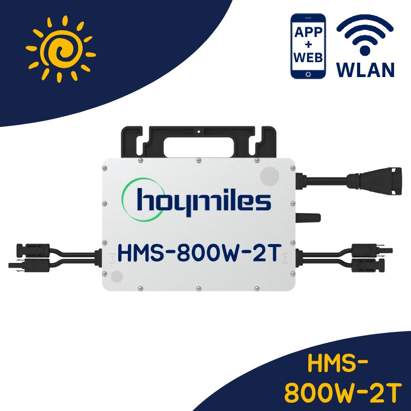 Hoymiles HMS-800W-2T Mikrowechselrichter WLAN1-Phasig - bis 2 Module -  Balkonkraftwerk »