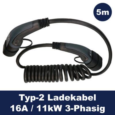Weidmüller-Spiral-Ladekabel 5m 11kW