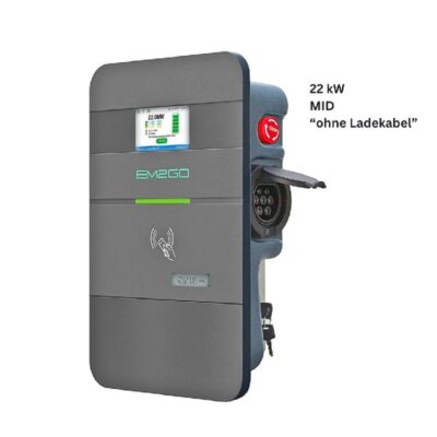 EM2GO PRO-Power Wallbox 22kW MID Buchse Seitenansicht