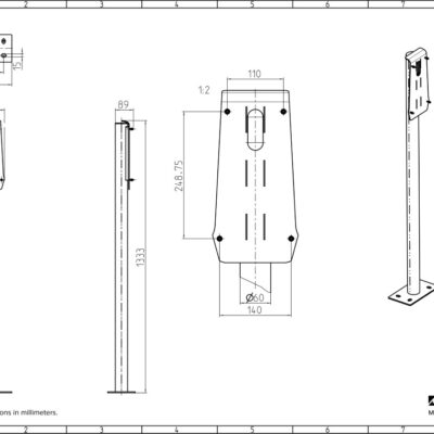 Mennekes-AMTRON-Compact-Stele-1-fach Maße 18594