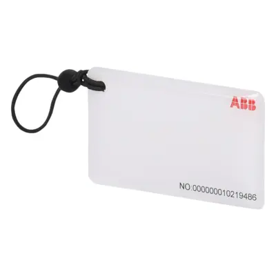 ABB-RFID-Karte schräg von vorn mit Schlaufe