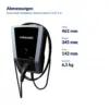 Maße Amperfied Heidelberg connect.home 11 kW, 5 m: Höhe 462 mm, Breite 345 mm, Tiefe 142 mm, Gewicht 6,5 kg