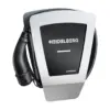 Amperfied Heidelberg Energy Control Plus Wallbox mit Edelstahlfront, Ladekabel und Typ-2-Stecker, leicht schräg von links