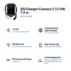Elli Charger Connect 2 11 kW, 7,5 m auf einen Blick: 11 kW, Ladekabel fest angeschlagen, WLAN, LAN, App-Steuerung, Phasenumschaltung, Lastmanagement