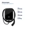 Maße Elli Charger Connect 2 22 kW, 4,5 m: Höhe 372 mm, Breite 260 mm, Tiefe 116 mm, Gewicht 5,33 kg