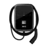 Elli Charger Pro 2 Eichrecht 22 kW Wallbox in Schwarz von vorn mit Zähler-Sichtfenster, aufgerolltem Ladekabel und Typ-2-Stecker