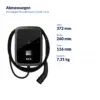 Maße Elli Charger Pro 2 Eichrecht 22 kW, 7,5 m: Höhe 372 mm, Breite 260 mm, Tiefe 116 mm, Gewicht 7,31 kg
