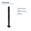 Lieferumfang EM2GO Standfuß PRO Power Single: 1 × Standsäule, zweiteilig, inklusive Halter für Typ-2-Stecker, inklusive Bolzenanker