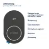 Lieferumfang go-e Charger PRO Cable ME 11 kW: 1 × Ladeeinheit mit fest angeschlagenem Ladekabel (6 m) und Typ-2-Stecker, 1 × Wandhalterung, 1 × Kabel-/Steckerhalter, 1 × RFID-Tag (bereits angelernt), 1 × Reset-Karte, 1 × Kurzanleitung