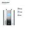 Maße myenergi eddi+: Höhe 330 mm, Breite 271 mm, Tiefe 64 mm